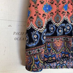 Boho Print Cover up Blouse